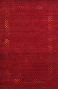 Machine Washable Contemporary Neon Red Rug, wshcon571