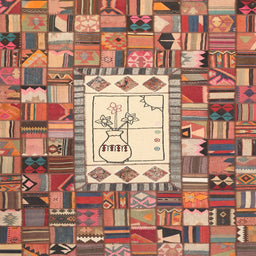 Sideview of Machine Washable Contemporary Chestnut Red Rug, wshcon572