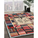 Machine Washable Contemporary Brown Red Rug in a Family Room, wshcon574