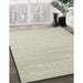 Machine Washable Contemporary Sage Green Rug in a Family Room, wshcon577