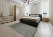 Contemporary Sage Green Modern Rug in a Bedroom, con578