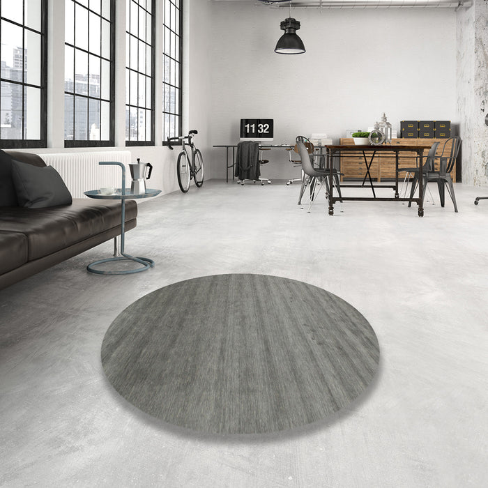 Round Machine Washable Contemporary Sage Green Rug in a Office, wshcon578