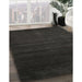 Contemporary Charcoal Black Modern Rug in Family Room, con57