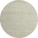 Sideview of Contemporary Pale Silver Gray Solid Rug, con580