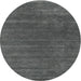 Sideview of Contemporary Gray Modern Rug, con581