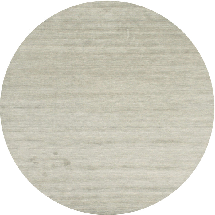 Sideview of Contemporary Pale Silver Gray Solid Rug, con582