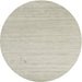 Sideview of Contemporary Pale Silver Gray Solid Rug, con582