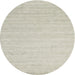 Sideview of Contemporary Pale Silver Gray Solid Rug, con583