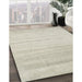 Machine Washable Contemporary Sage Green Rug in a Family Room, wshcon585