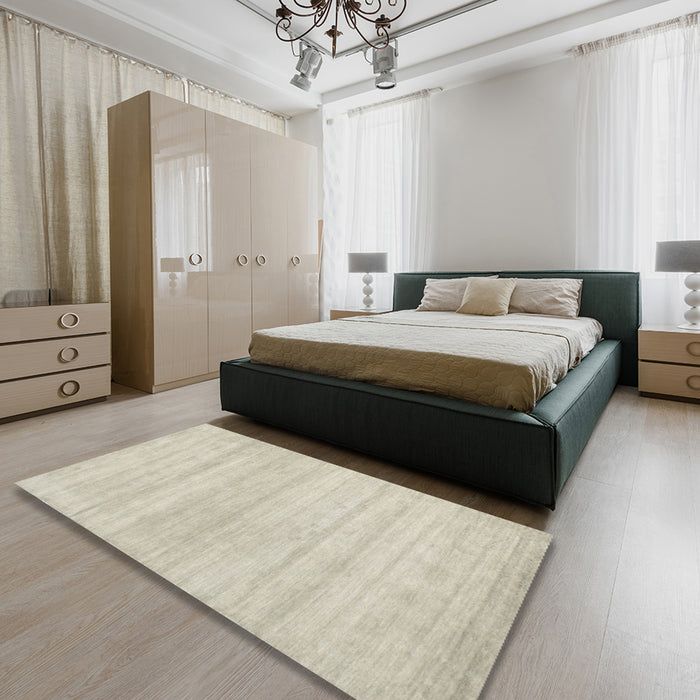 Machine Washable Contemporary Tan Brown Rug in a Bedroom, wshcon586