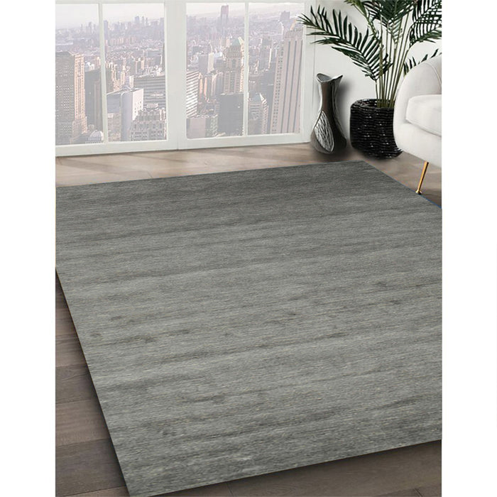 Machine Washable Contemporary Sage Green Rug in a Family Room, wshcon588