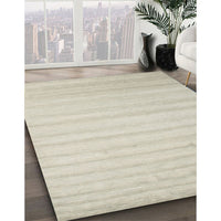 Contemporary Tan Brown Solid Rug, con590