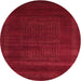 Sideview of Contemporary Red Modern Rug, con591