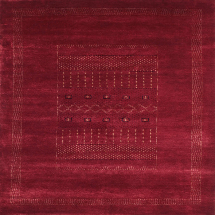 Sideview of Machine Washable Contemporary Red Rug, wshcon591