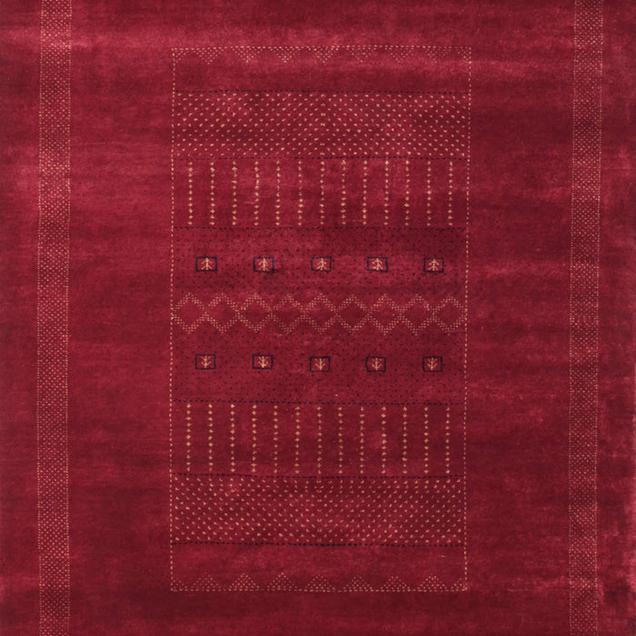 Machine Washable Contemporary Red Rug, wshcon591