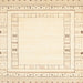 Square Contemporary Brown Solid Rug, con593