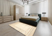 Machine Washable Contemporary Brown Rug in a Bedroom, wshcon593