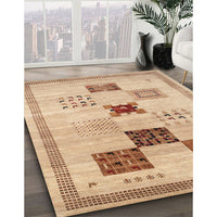 Contemporary Bronze Brown Modern Rug, con594