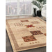 Contemporary Bronze Brown Modern Rug in Family Room, con594