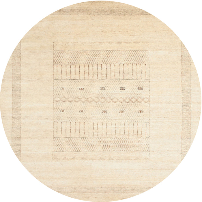 Sideview of Contemporary Golden Blonde Gold Solid Rug, con595