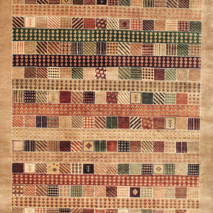 Contemporary Mahogany Brown Modern Rug, con597