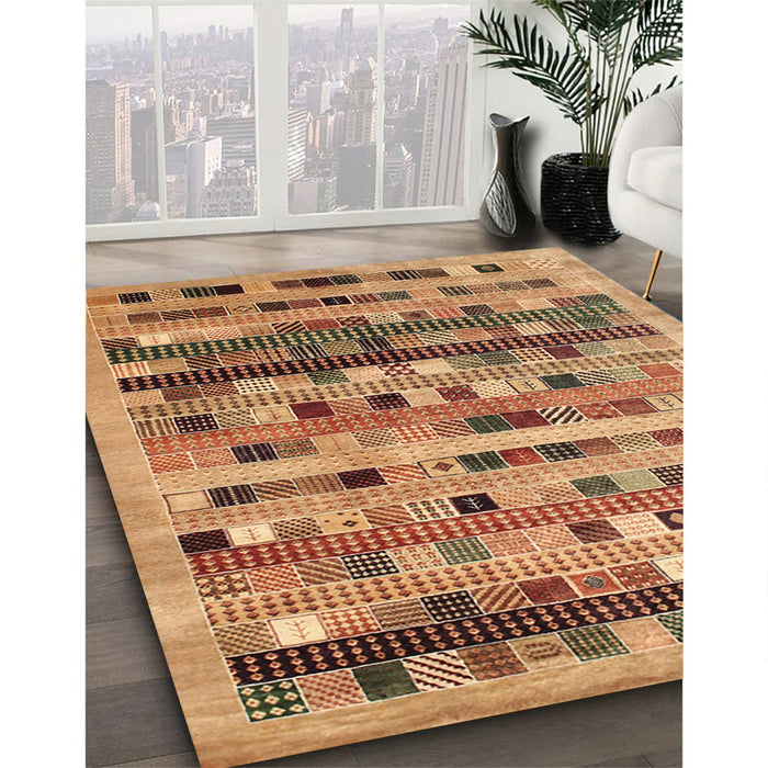 Machine Washable Contemporary Mahogany Brown Rug in a Family Room, wshcon597