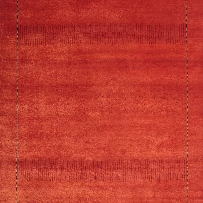 Contemporary Neon Red Modern Rug, con598