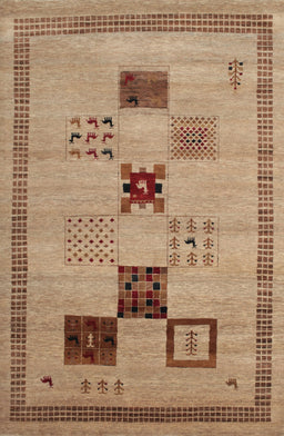 Contemporary Light Brown Modern Rug, con599