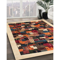 Contemporary Red Modern Rug, con600