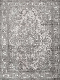 Machine Washable Contemporary Granite Gray Rug, wshcon601