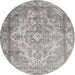 Sideview of Contemporary Granite Gray Modern Rug, con601