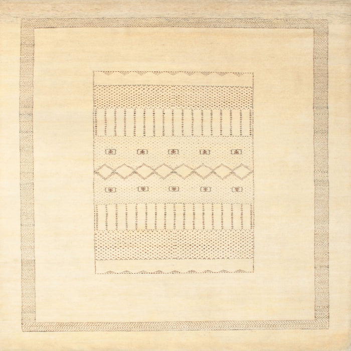 Square Contemporary Golden Blonde Gold Solid Rug, con603