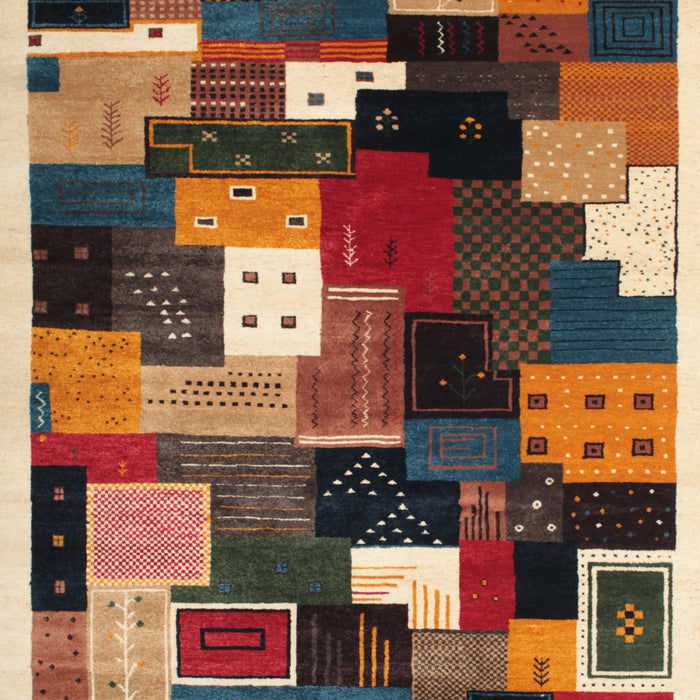 Contemporary Sand Brown Modern Rug, con606