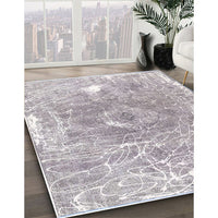 Contemporary Light Gray Modern Rug, con607