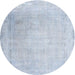 Sideview of Contemporary Blue Gray Modern Rug, con608