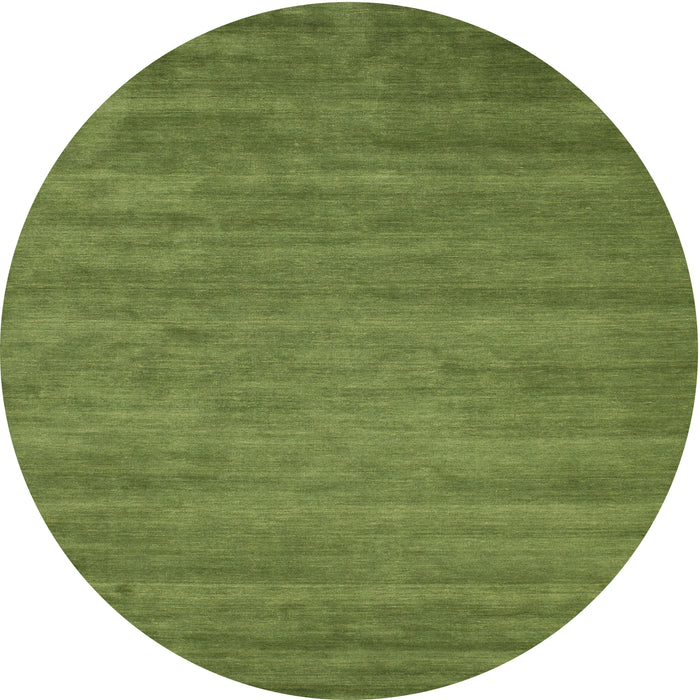 Square Machine Washable Contemporary Green Rug, wshcon60