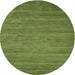 Square Machine Washable Contemporary Green Rug, wshcon60