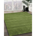 Contemporary Green Modern Rug in Family Room, con60