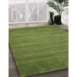 Machine Washable Contemporary Green Rug in a Family Room, wshcon60