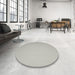 Round Contemporary Dark Gray Modern Rug in a Office, con610