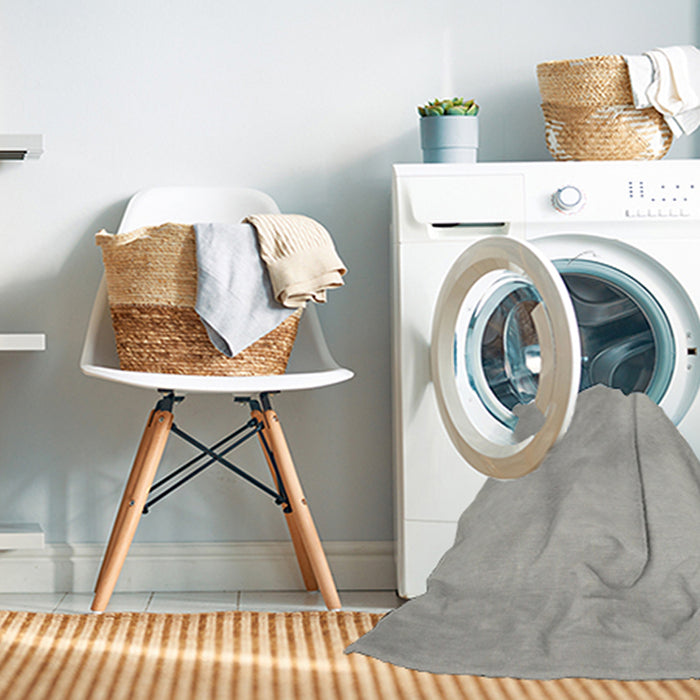 Machine Washable Contemporary Dark Gray Rug in a Washing Machine, wshcon610