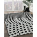 Contemporary Silver Gray Modern Rug in Family Room, con612