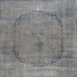 Square Contemporary Silver Gray Modern Rug, con615