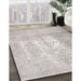 Machine Washable Contemporary Dark Gray Rug in a Family Room, wshcon617