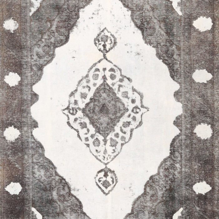 Contemporary Dark White Beige Modern Rug, con618