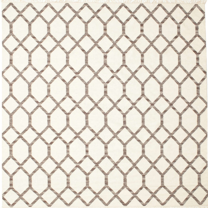 Sideview of Machine Washable Contemporary Beige Rug, wshcon619
