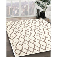 Contemporary Beige Trellis Rug, con619