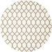 Sideview of Contemporary Beige Trellis Rug, con619