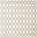 Square Contemporary Beige Trellis Rug, con619