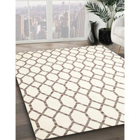 Contemporary Beige Trellis Rug, con621